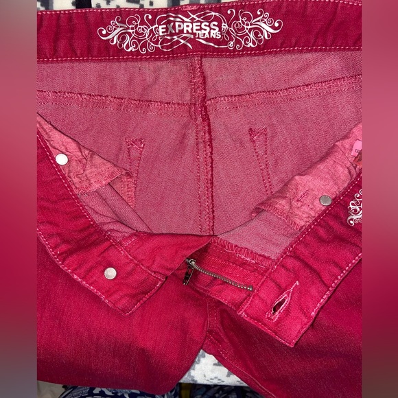 NWT Express Jeans/Zelda, sz 12. Slim fit in a berry color. - Picture 11 of 11